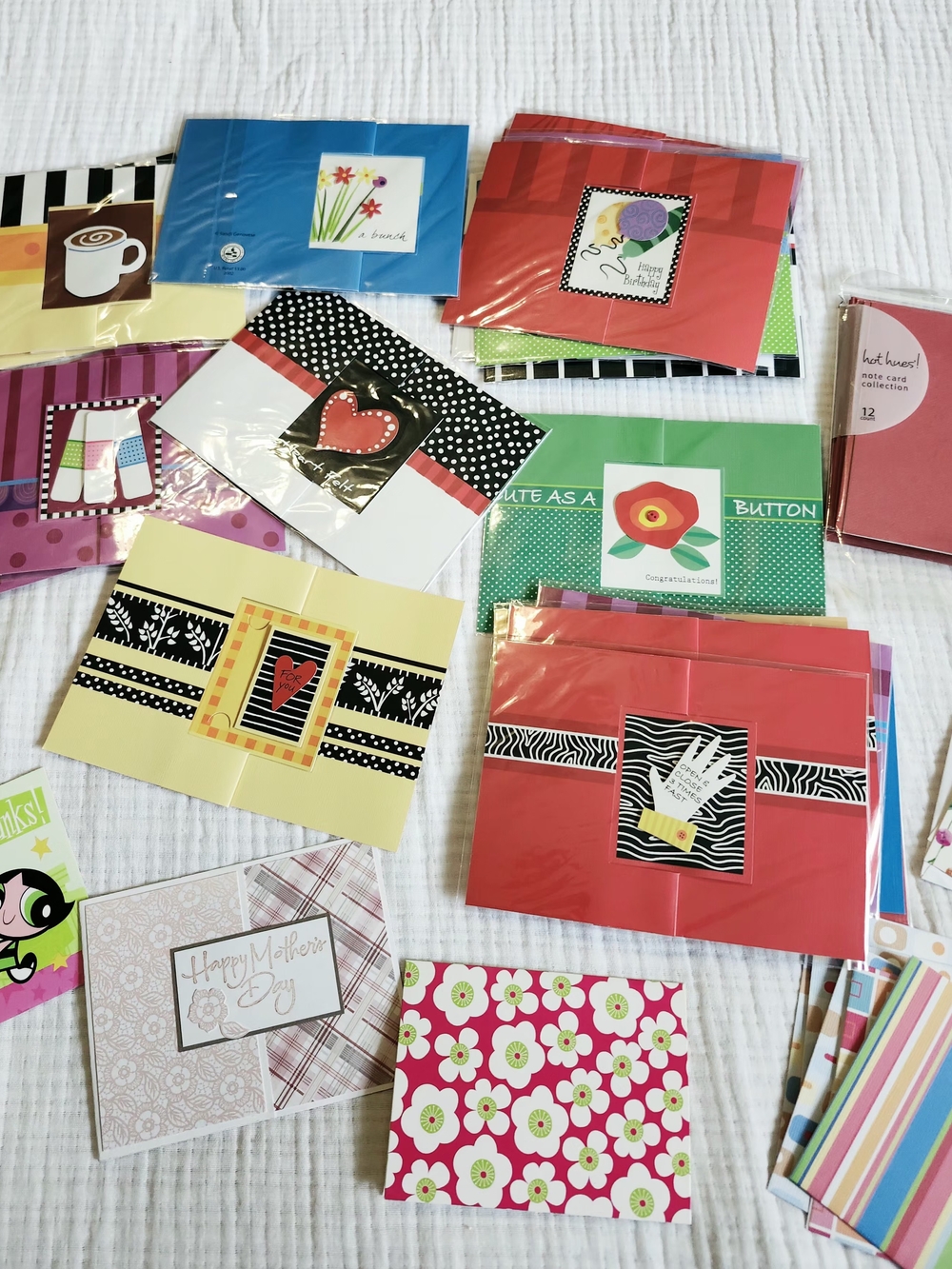 Assorted Floral and Patterned Greeting Cards – Set of Over 40 Cards